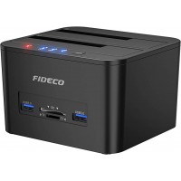 Fideco YPZ04-S2HC - USB3.0 TO SATA HDD & SSD Docking with USB Hub & Card Reader