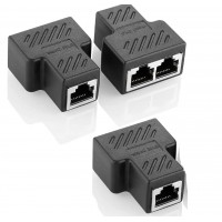 RJ45 Coupler Ethernet Extender Connector Splitter 1 to 2 網絡連接跳線分支器 網絡三通頭 網線1分2轉接頭