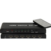 HDMI SWITCH 5 to 1 1080p with POWER SUPPLY and Remote