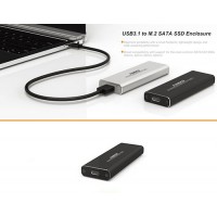 Fideco M202CB - USB 3.1 to M.2 SATA SSD Enclosure Case