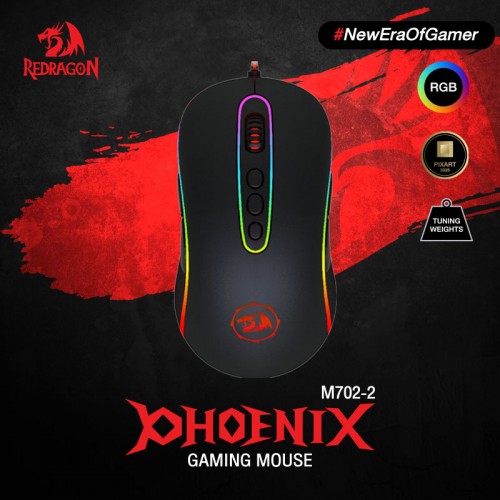 Redragon M702-2 PHOENIX Programmable RGB Gaming Mouse
