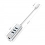 Minix NEO C-UE USB-C to 3-Port USB 3.0 and Gigabit Ethernet Adapter 
