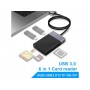Onten 6 in 1 USB3.0 Card Reader Hub XQD / CF / SD / TF / 2 *USB3.0 OTN-5215B